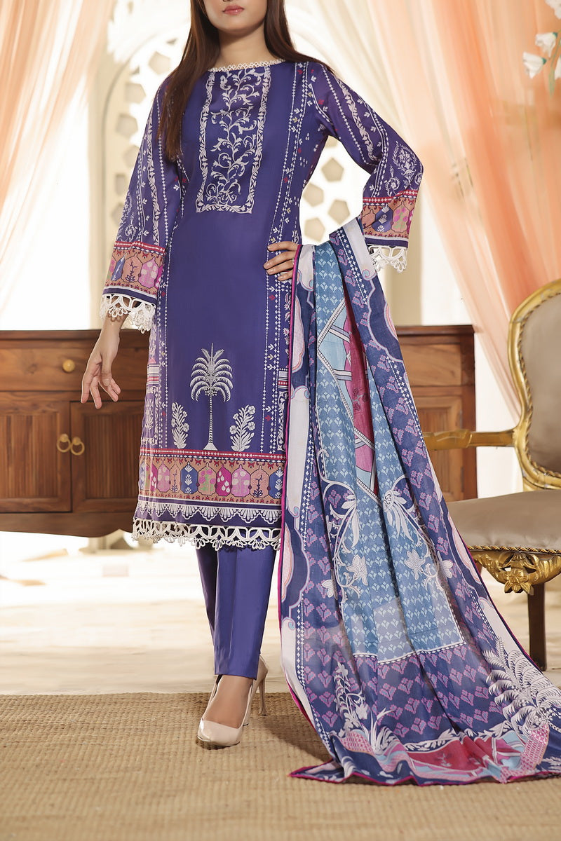 Aizal Print Lawn D-07