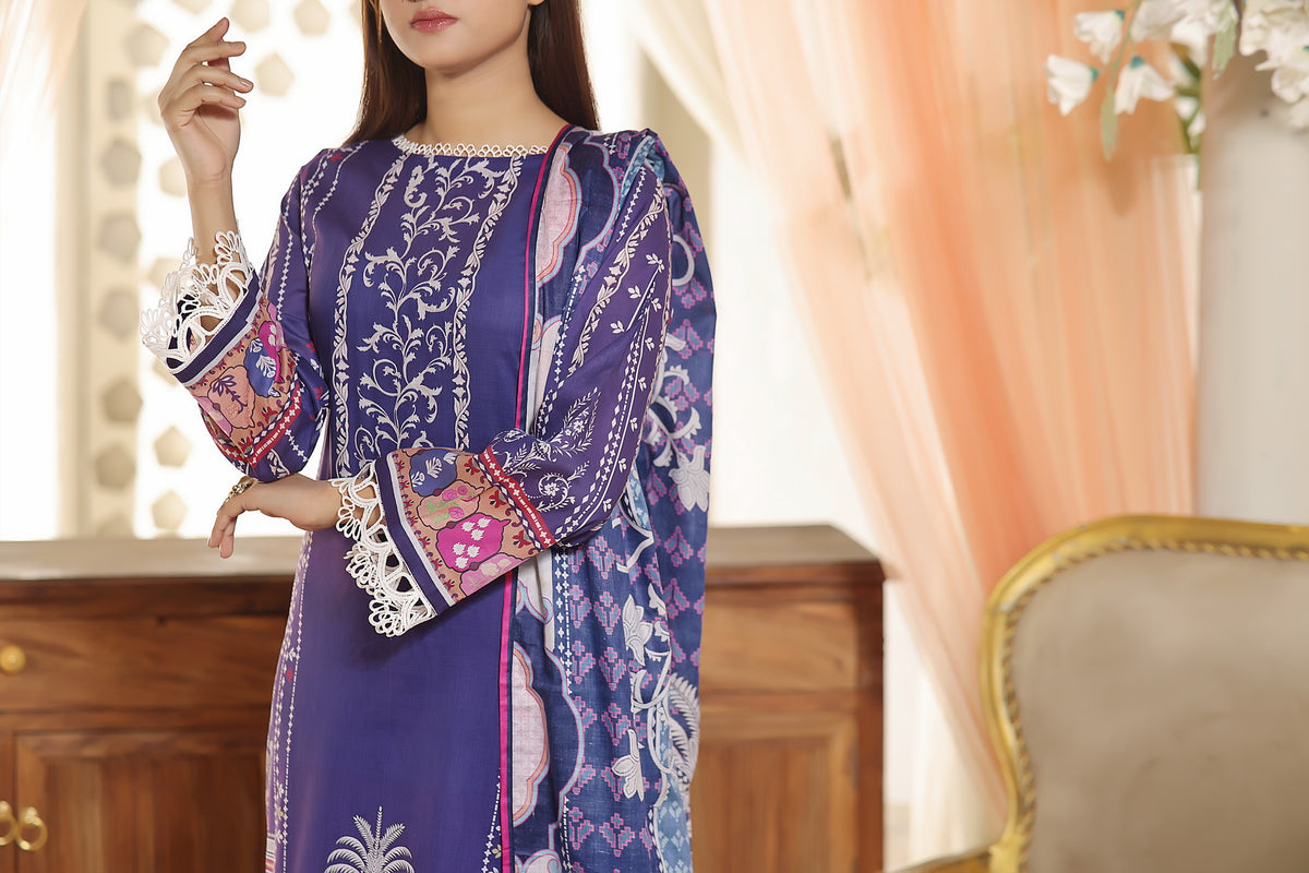 Aizal Print Lawn D-07