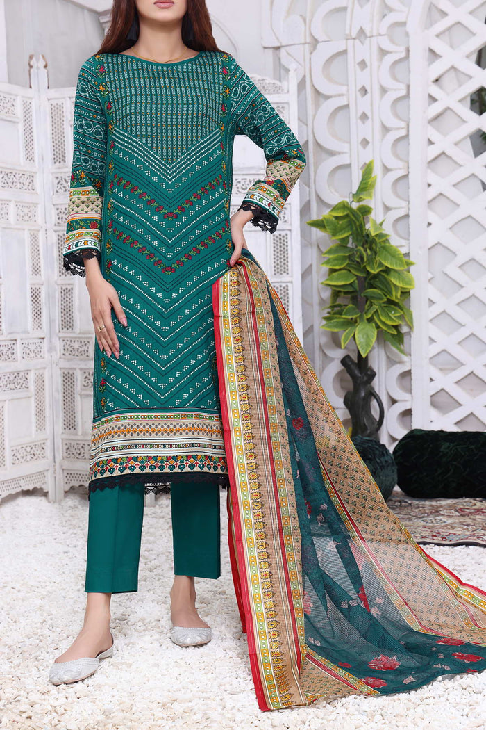 Icon Print Lawn Net Dupatta D-06